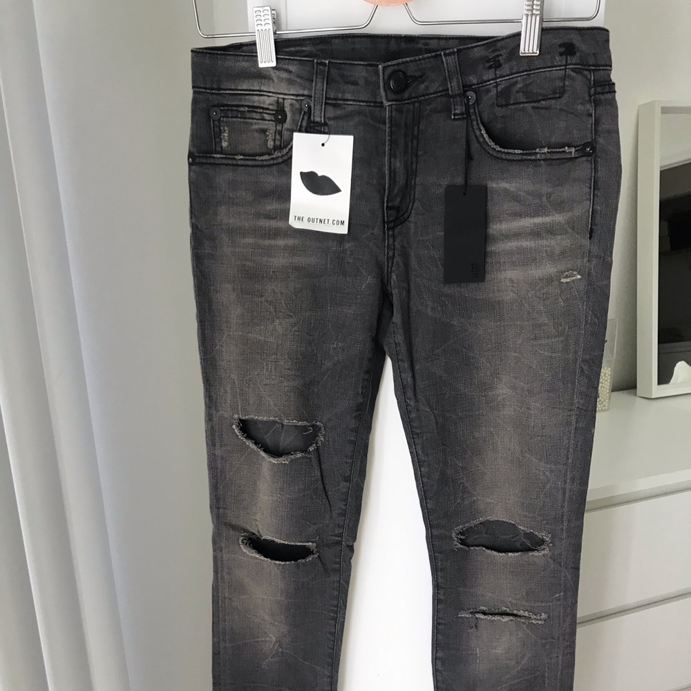 NWT skinny jeans, marble grey